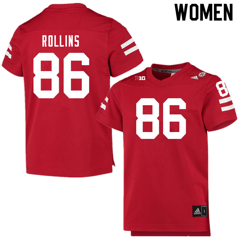 Women #86 AJ Rollins Nebraska Cornhuskers College Football Jerseys Sale-Scarlet